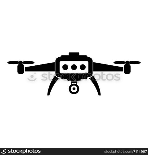 Smart drone icon. Simple illustration of smart drone vector icon for web design isolated on white background. Smart drone icon, simple style