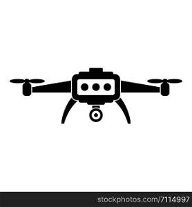 Smart drone icon. Simple illustration of smart drone vector icon for web design isolated on white background. Smart drone icon, simple style