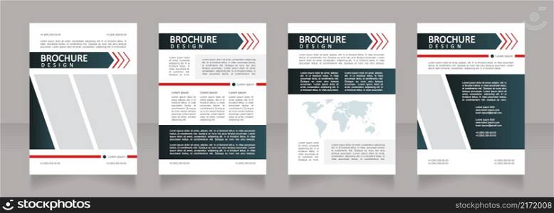 Smart energy management solutions black blank brochure design. Template set with copy space for text. Premade corporate reports collection. Editable 4 paper pages. Calibri, Arial fonts used. Smart energy management solutions black blank brochure design