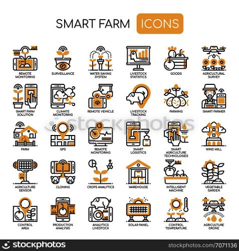 Smart Farm , Thin Line and Pixel Perfect Icons