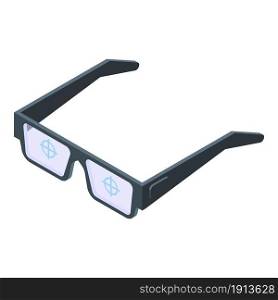 Smart glasses icon isometric vector. Wearable glass. Future vr. Smart glasses icon isometric vector. Wearable glass