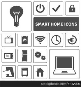 Smart home decorative icons set with automation electronics control symbols isolated vector illustration. Smart Home Icons Set