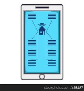 Smart home device icon. Cartoon illustration of smart home device vector icon for web. Smart home device icon, cartoon style