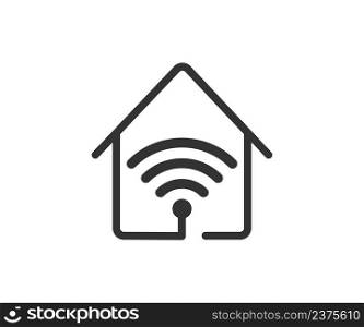 Smart home icon. Home connection illustration symbol. Sign smart house vector desing.