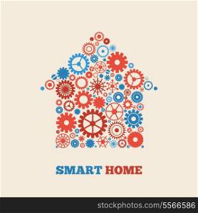 Smart home technology concept symbol vector illustration