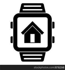 Smart home watch icon. Simple illustration of smart home watch vector icon for web design isolated on white background. Smart home watch icon, simple style
