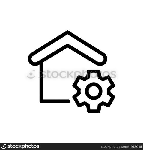 smart home with gear icon