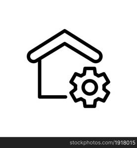 smart home with gear icon