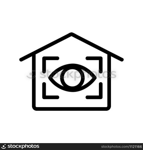 Smart house icon vector. A thin line sign. Isolated contour symbol illustration. Smart house icon vector. Isolated contour symbol illustration
