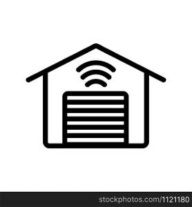 Smart house icon vector. A thin line sign. Isolated contour symbol illustration. Smart house icon vector. Isolated contour symbol illustration