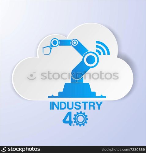 Smart Industrial 4.0 Technology concept Vector