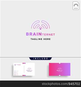 smart internet logo design vector brain wifi connection symbol icon sign isolated. smart internet logo design vector brain wifi connection symbol icon sign