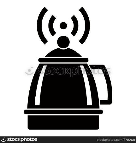 Smart kettle icon. Simple illustration of smart kettle vector icon for web design isolated on white background. Smart kettle icon, simple style