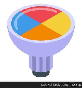 Smart lightbulb icon isometric vector. Bulb idea. Education solution. Smart lightbulb icon isometric vector. Bulb idea