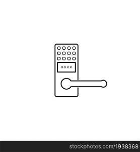 Smart lock icon vector illustration logo design.