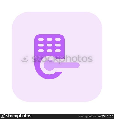 Smart locks with pass code isolated on a white background
