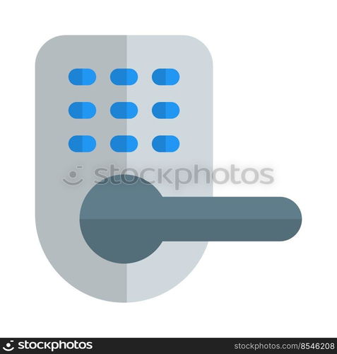 Smart locks with pass code isolated on a white background