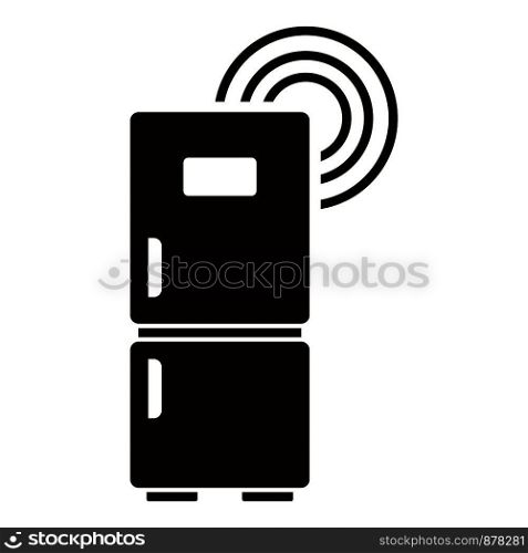 Smart modern fridge icon. Simple illustration of smart modern fridge vector icon for web design isolated on white background. Smart modern fridge icon, simple style