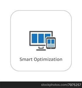 Smart Optimization Icon. Business Concept. Flat Design. Isolated Illustration.. Smart Optimization Icon. Business Concept. Flat Design.