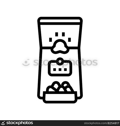smart pet feeder home line icon vector. smart pet feeder home sign. isolated contour symbol black illustration. smart pet feeder home line icon vector illustration