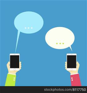 Smart phone chat concept
