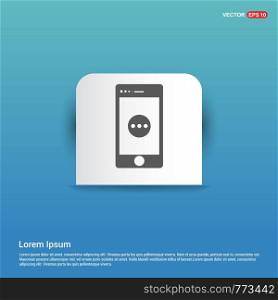 Smart phone icon - Blue Sticker button
