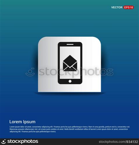 Smart Phone icon - Blue Sticker button