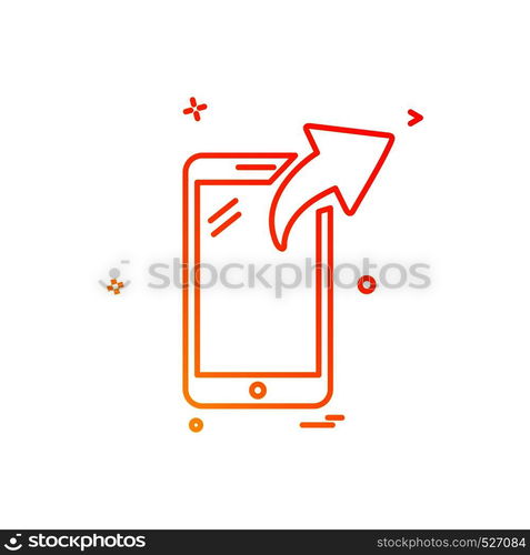 Smart phone icon design vector