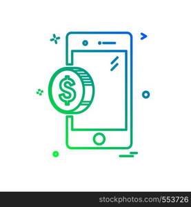 Smart phone icon design vector