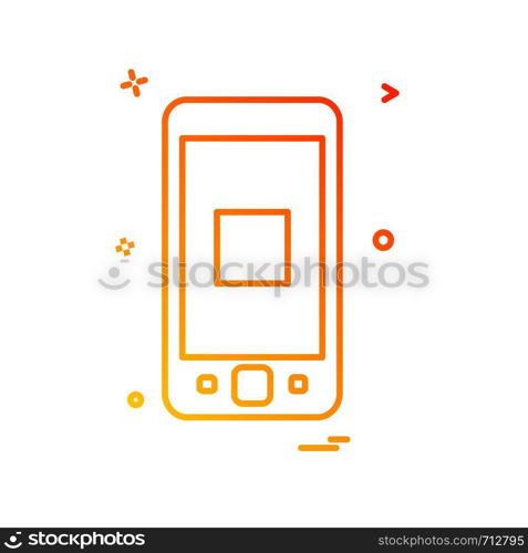 Smart phone icon design vector