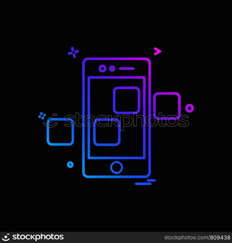 Smart phone icon design vector