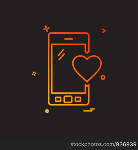 Smart phone icon design vector