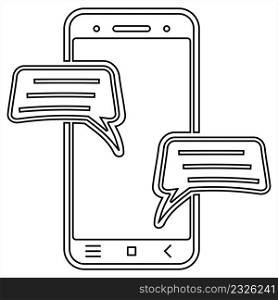 Smart Phone Icon, Smartphone Vector Art Illustration
