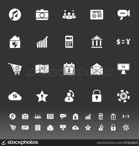 Smart phone icons on gray background, stock vector