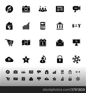 Smart phone icons on white background, stock vector