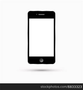 Smart phone isolated on white background. Perfectly detailed modern smart phone isolation vector