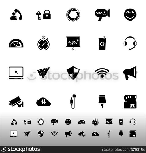 Smart phone screen icons on white background, stock vector