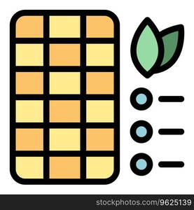 Smart plant data icon outline vector. Farmer system. App food color flat. Smart plant data icon vector flat