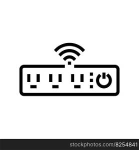 smart power strip home line icon vector. smart power strip home sign. isolated contour symbol black illustration. smart power strip home line icon vector illustration