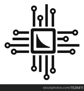 Smart processor icon. Simple illustration of smart processor vector icon for web design isolated on white background. Smart processor icon, simple style