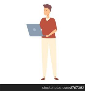 Smart remote work icon cartoon vector. Online education. Social freelance. Smart remote work icon cartoon vector. Online education
