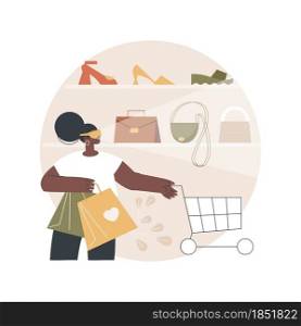 Smart retail abstract concept vector illustration. Smart store, retail innovative solution, IoT, VR concept store, shopping experience, customer preference, buyer behavior abstract metaphor.. Smart retail abstract concept vector illustration.