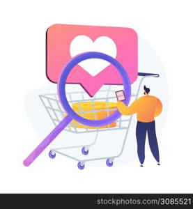Smart retail abstract concept vector illustration. Smart store, retail innovative solution, IoT, VR concept store, shopping experience, customer preference, buyer behavior abstract metaphor.. Smart retail abstract concept vector illustration.