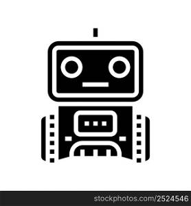 smart robot glyph icon vector. smart robot sign. isolated contour symbol black illustration. smart robot glyph icon vector illustration