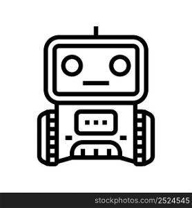 smart robot line icon vector. smart robot sign. isolated contour symbol black illustration. smart robot line icon vector illustration