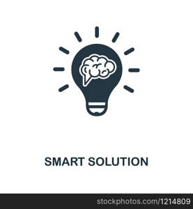 Smart Solution creative icon. Simple element illustration. Smart Solution concept symbol design from online education collection. Can be used for web, mobile, web design, apps, software, print. Smart Solution creative icon. Simple element illustration. Smart Solution concept symbol design from online education collection. Objects for mobile, web design, apps, software, print.