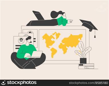 Smart spaces abstract concept vector illustration. Spaced learning at school, AI in education, learning management system, teaching resources, academic progress, collaboration abstract metaphor.. Smart spaces abstract concept vector illustration.