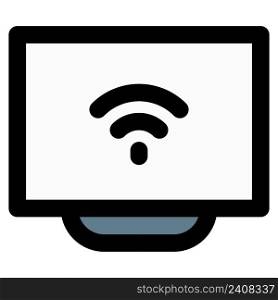 Smart tv equipped with wifi for online streaming