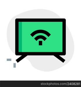 Smart tv with streaming via internet connection