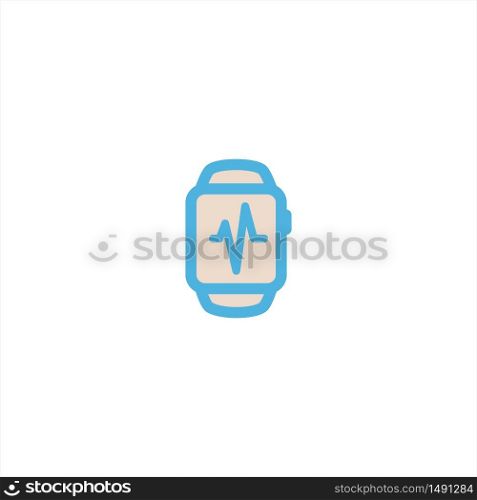 smart watch icon flat vector logo design trendy illustration signage symbol graphic simple